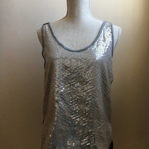 DVF Silver Sequin Tank Top